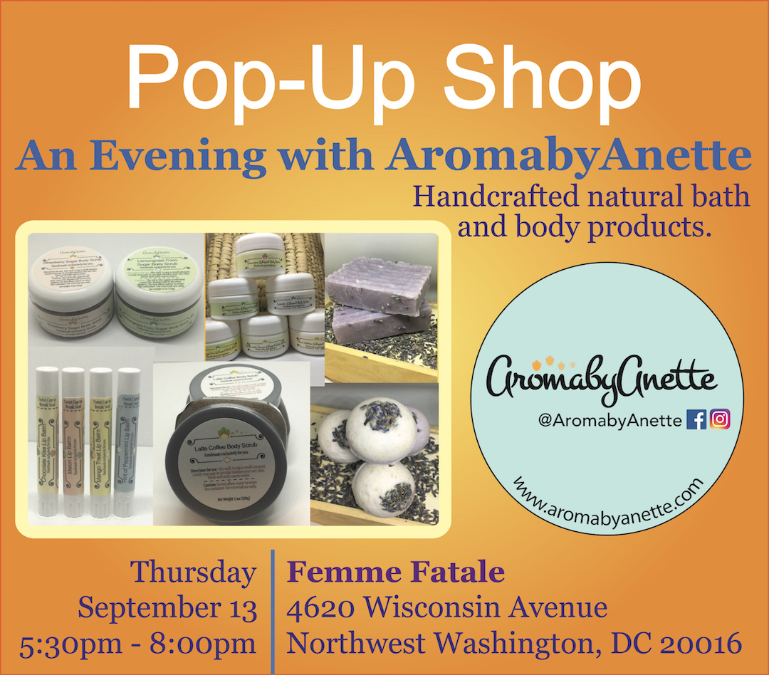 Evening with AromabyAnette PopUp Shop