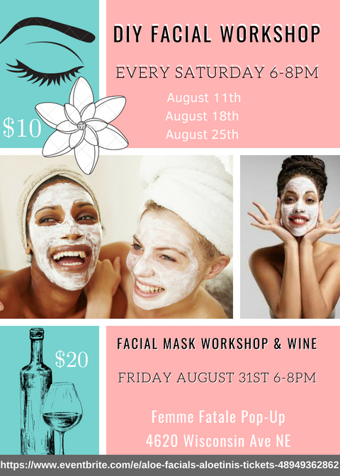 Facial Mask Workshop and Wine