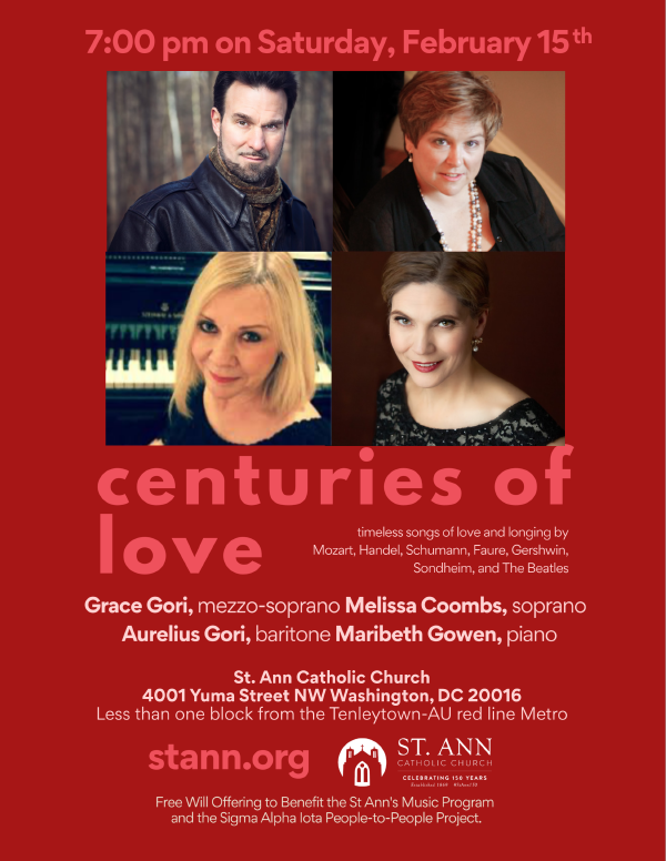 Centuries of Love Concert with Cantor Grace Gori & Artists